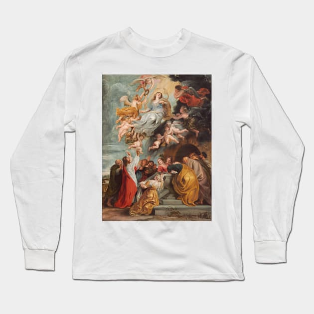 The Assumption of the Virgin - Sir Peter Paul Rubens Painting Long Sleeve T-Shirt by maxberube